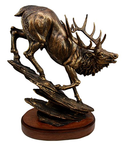 Ebros Gift Ebros Gift Wild Emperor Sambar Elk Descending From Rocky Hill Decorative Figurine 13"H