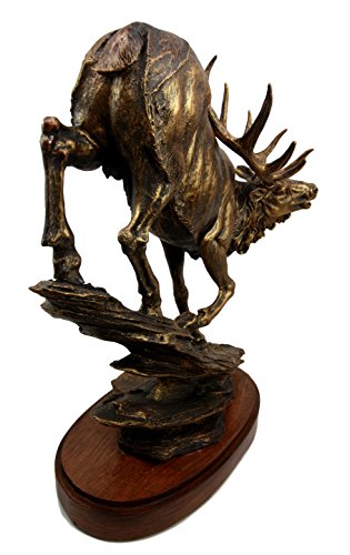 Ebros Gift Ebros Gift Wild Emperor Sambar Elk Descending From Rocky Hill Decorative Figurine 13"H