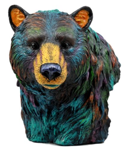 Ebros Gift Ebros Gift Wild & Free Colorful North American Brown Bear Bust Figurine 7"H