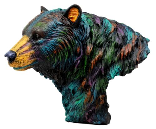 Ebros Gift Ebros Gift Wild & Free Colorful North American Brown Bear Bust Figurine 7"H