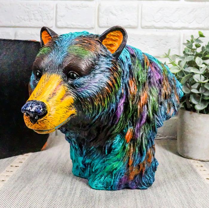 ebros gift Ebros Gift Wild & Free Colorful North American Brown Bear Bust Figurine 7"H