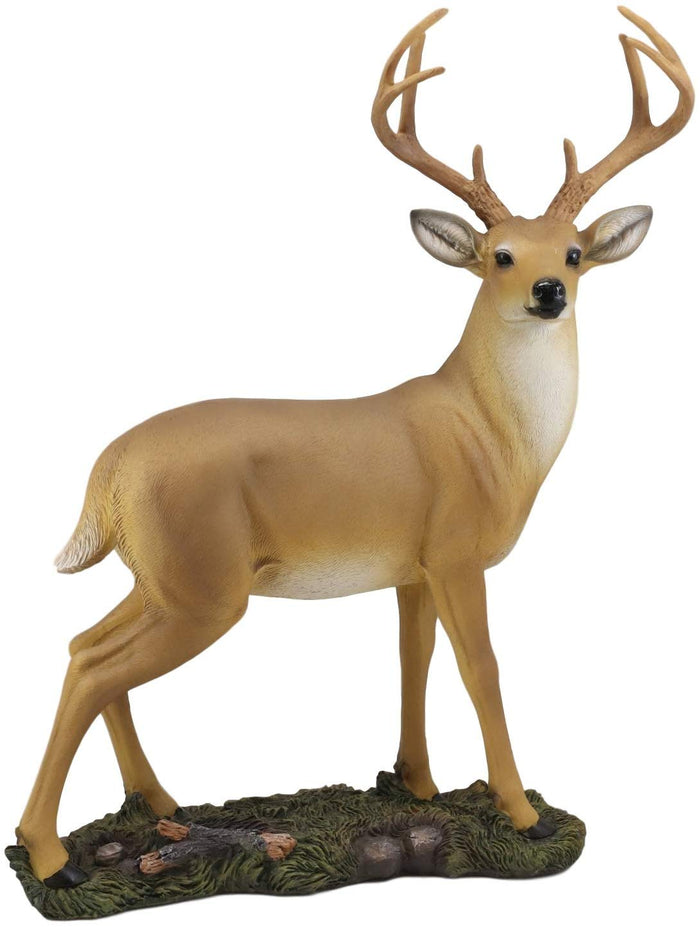Ebros Gift Ebros Gift Wildlife 8 Point Trophy Buck Statue 15" H Whitetail Deer Figurine