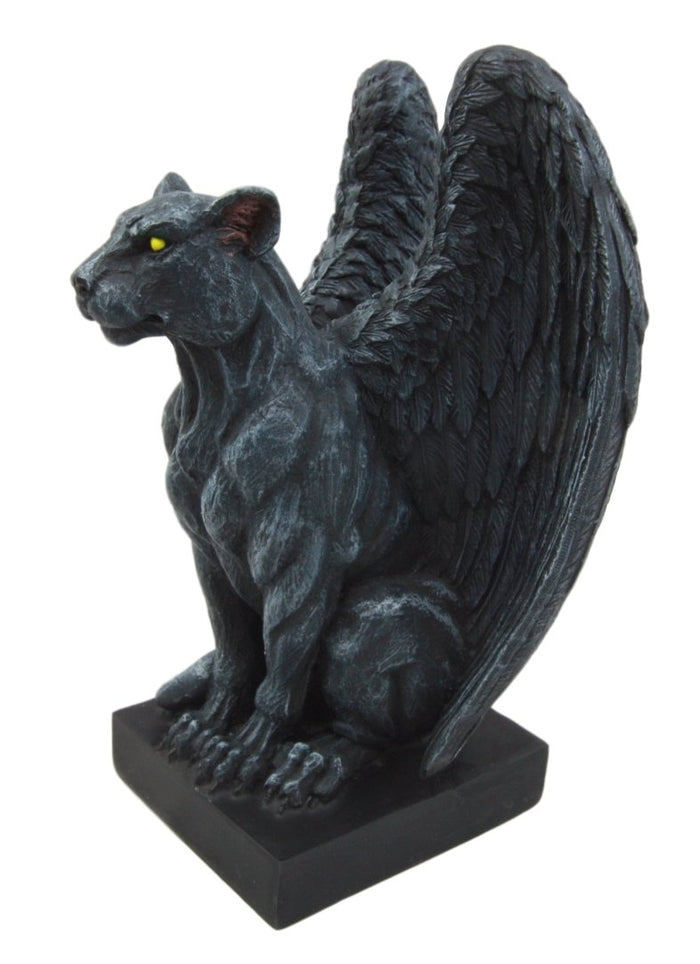 Ebros Gift Ebros Gift Winged Moon Eyed Jaguar Gargoyle Night Crawler Figurine 6.5" Tall