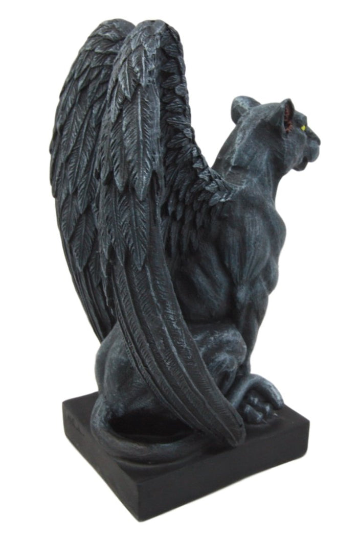 Ebros Gift Ebros Gift Winged Moon Eyed Jaguar Gargoyle Night Crawler Figurine 6.5" Tall