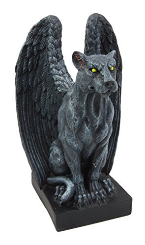 ebros gift Ebros Gift Winged Moon Eyed Jaguar Gargoyle Night Crawler Figurine 6.5" Tall