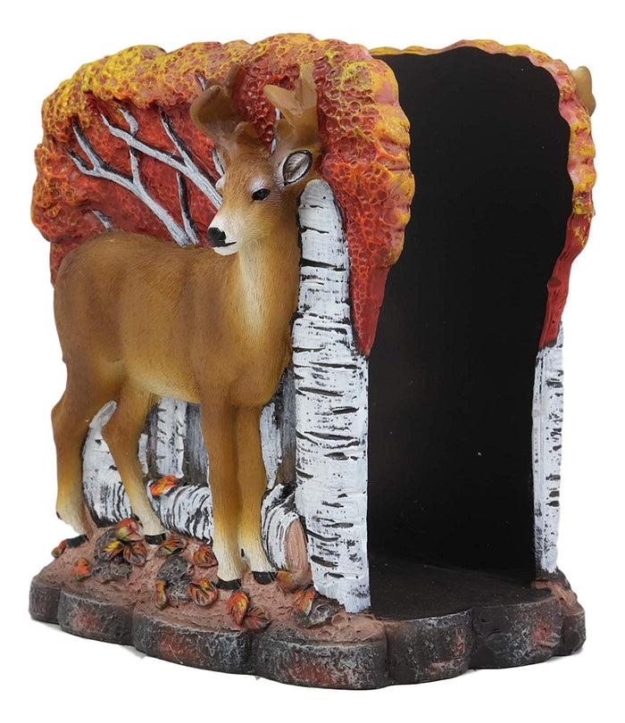 Ebros Gift Ebros Gift Woodland Deer Track Wipers 8 Point Buck By Fall Autumn Trees Dinner Napkin Holder Figurine 5.5" Tall Dining Room Kitchen Tabletop Bar Top Decorative Wildlife Rustic Country Sculpture