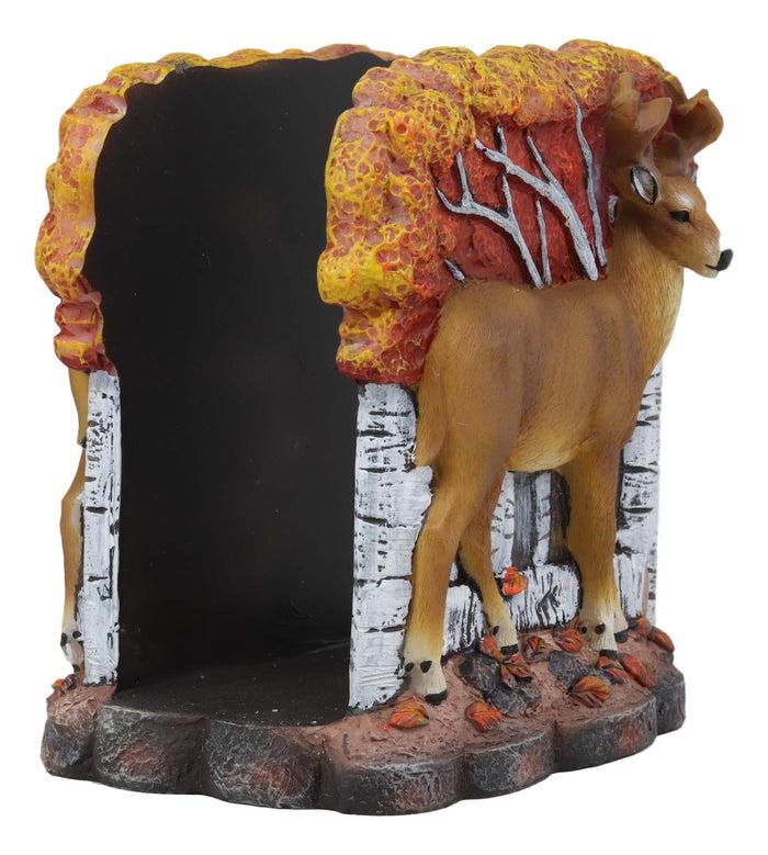 Ebros Gift Ebros Gift Woodland Deer Track Wipers 8 Point Buck By Fall Autumn Trees Dinner Napkin Holder Figurine 5.5" Tall Dining Room Kitchen Tabletop Bar Top Decorative Wildlife Rustic Country Sculpture