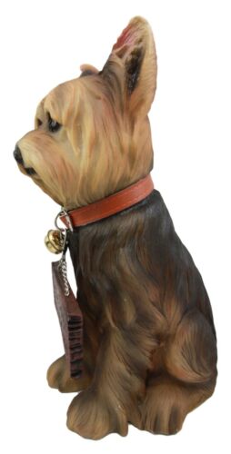 Ebros Gift Ebros Gift Yorkie Dog With Double Sided Sign Indoor/Outdoor Statue