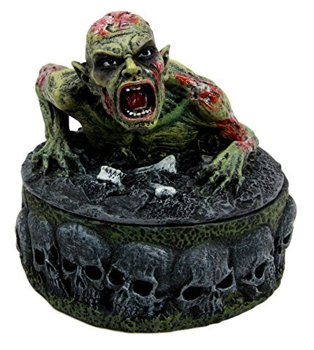Ebros Gift Ebros Gift Zombie Crawling Out Of Grave Decorative Jewelry Box Figurine 4.5"H