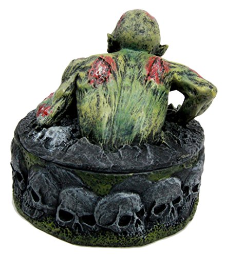 Ebros Gift Ebros Gift Zombie Crawling Out Of Grave Decorative Jewelry Box Figurine 4.5"H