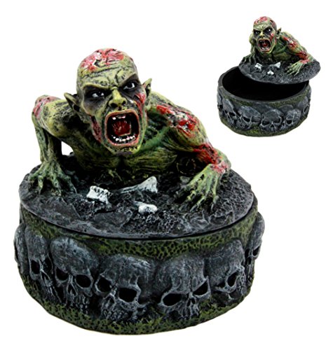 ebros gift Ebros Gift Zombie Crawling Out Of Grave Decorative Jewelry Box Figurine 4.5"H
