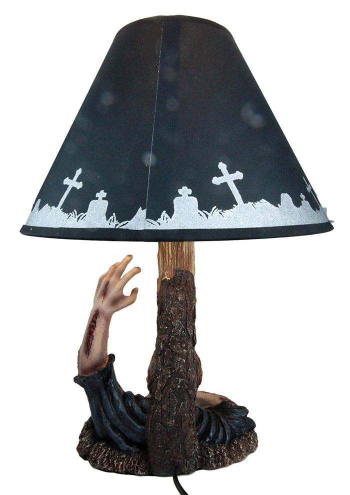 Ebros Gift Ebros Gift Zombie Rising From The Grave Desktop Table Lamp Statue Decor With Shade 20"H