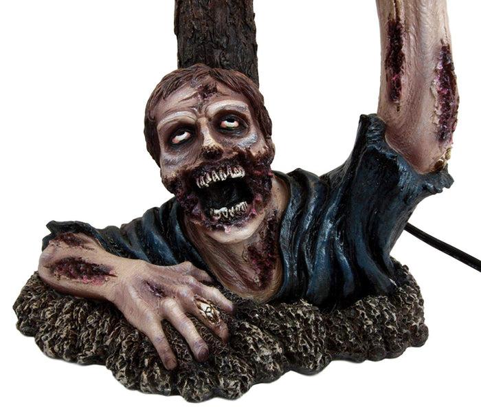 Ebros Gift Ebros Gift Zombie Rising From The Grave Desktop Table Lamp Statue Decor With Shade 20"H