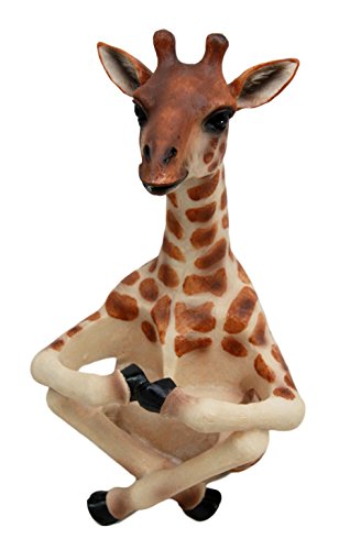 Ebros Gift Ebros Giraffe Far Reach Salt & Pepper Shakers Holder Figurine With Glass Shakers