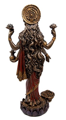 Ebros Gift Ebros Goddess Lakshmi Statue Hindu Deity Of Prosperity Wealth Wisdom Fortune Figurine