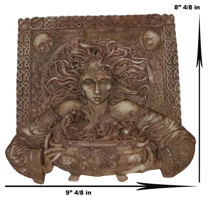 Ebros Gift Ebros Goddess Of Rebirth Cerridwen Magical Potions Cauldron Hanging Wall Plaque