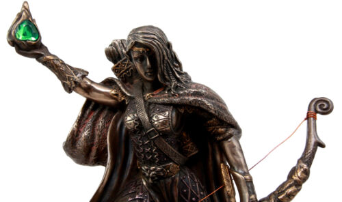 Ebros Gift Ebros Goddess Of Winter Skadi Hunting W/ Bow Arrow & Vial Of Venom Figurine