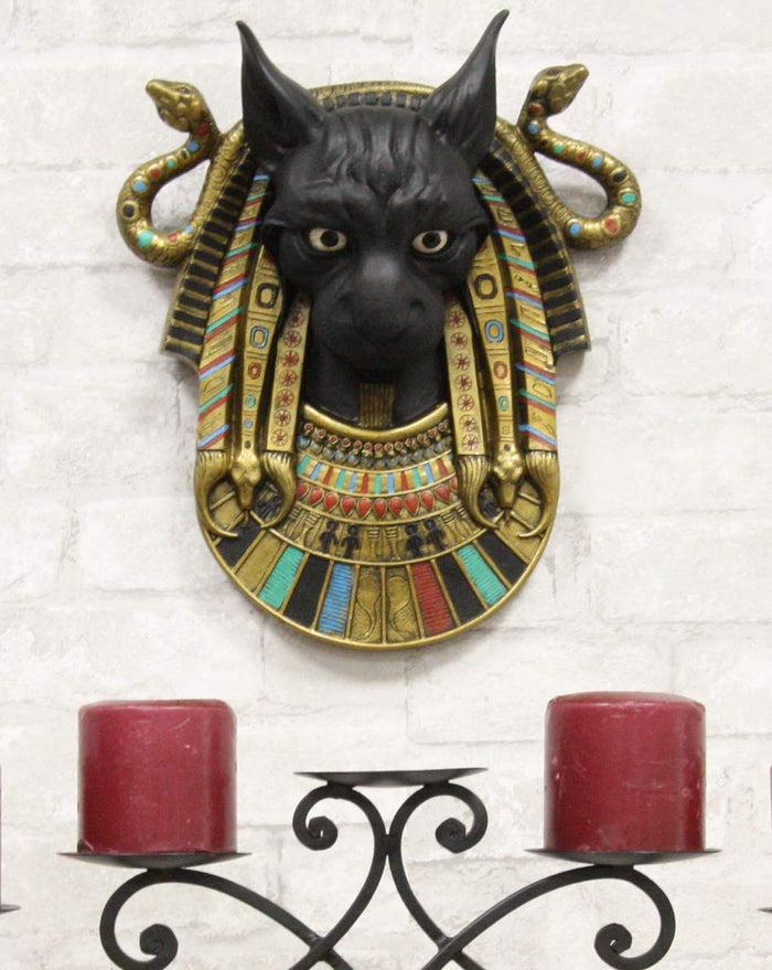 ebros gift Ebros Gods and Goddesses of Egypt Bastet Cat Deity with Two Uraeus Cobras Wall Decor Sculpture Figurine 12" Tall Ubasti Egyptian Patron of Protection Health and Sensual Pleasure Home Decor Statue