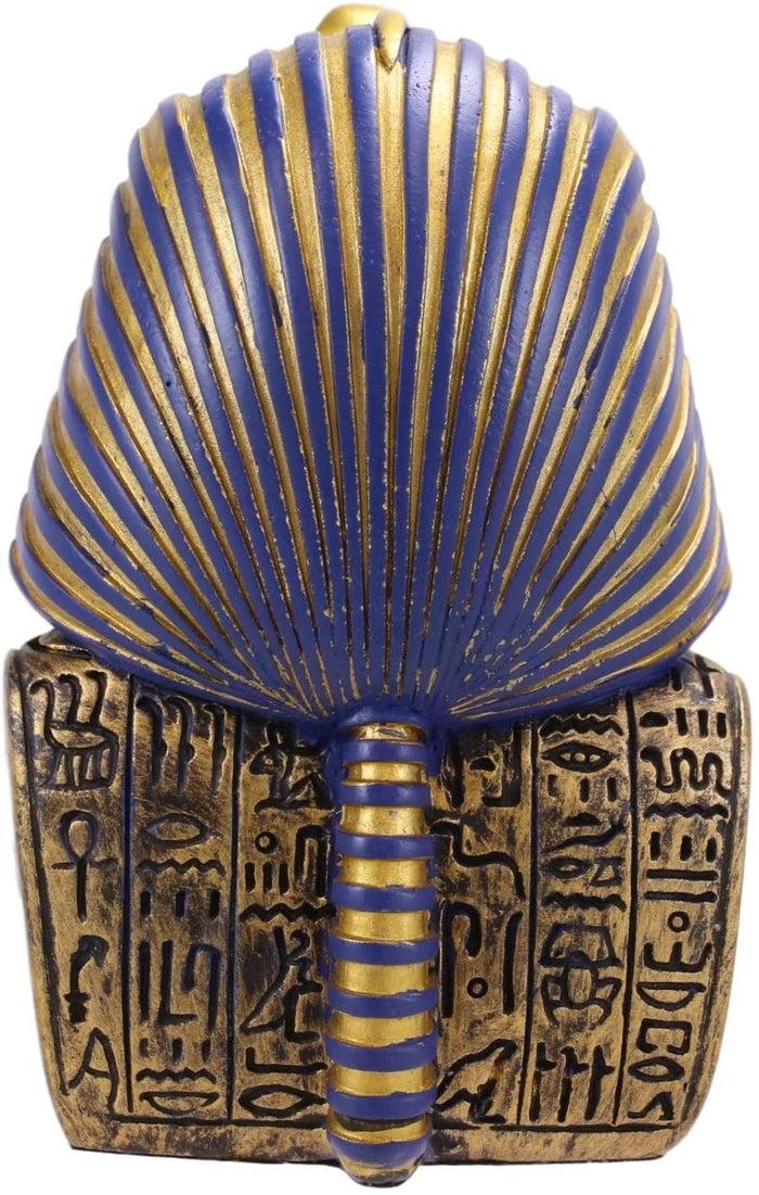 Ebros Gift Ebros Golden Cobra And Vulture Mask Of Pharaoh King TUT Bust Statue 4.75" Tall