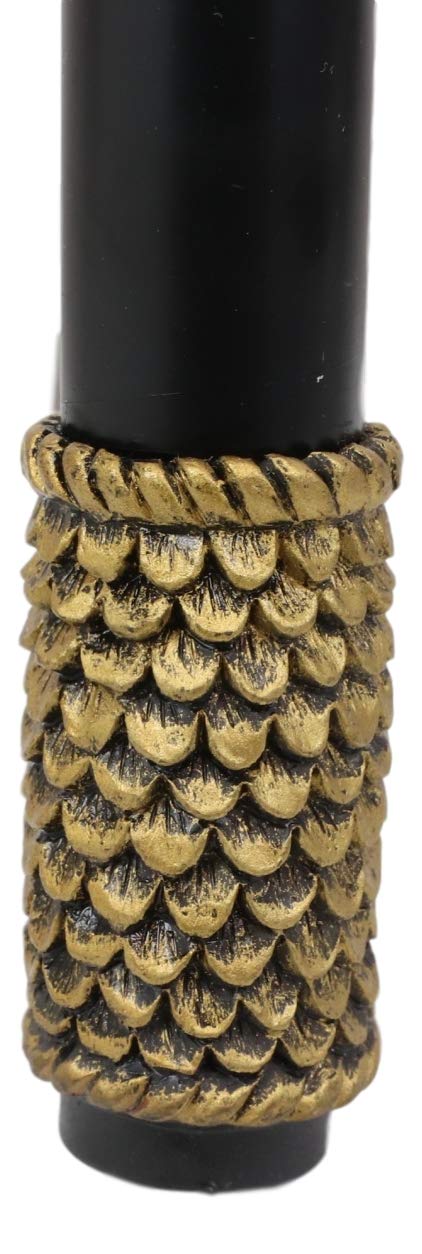 Ebros Gift Ebros Golden Egyptian God Uraeus Cobra Head Prop Decorative Walking Cane 39"H