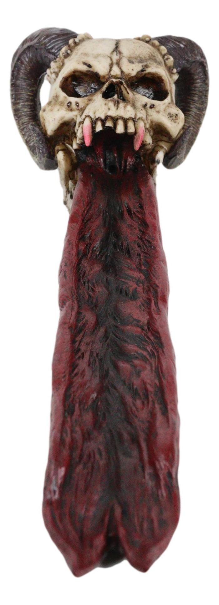 Ebros Gift Ebros Goth Vampire Fanged Ram Horned Skull Demon Tongue Incense Stick Holder Figurine