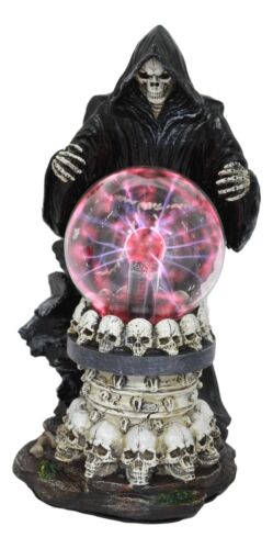 Ebros Gift Ebros Gothic Alchemy Day Of The Dead Grim Reaper Death Electric Plasma Ball Lamp