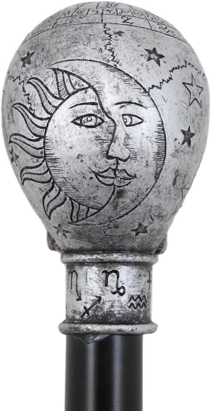 Ebros Gift Ebros Gothic Celtic Astrology Skull Decorative Prop Walking Cane Accessory