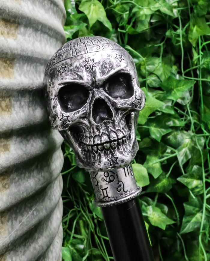 Ebros Gift Ebros Gothic Celtic Astrology Skull Decorative Prop Walking Cane Accessory