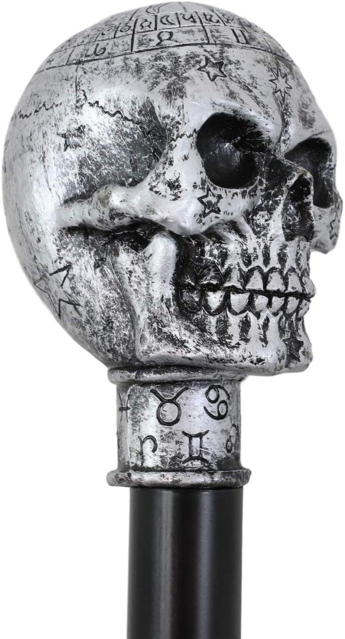 Ebros Gift Ebros Gothic Celtic Astrology Skull Decorative Prop Walking Cane Accessory