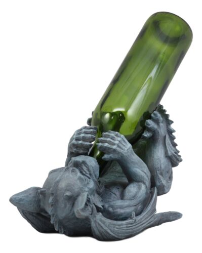 Ebros Gift Ebros Gothic Fantasy Winged Drunken Gargoyle Wine Bottle Holder Figurine Kitchen Decor