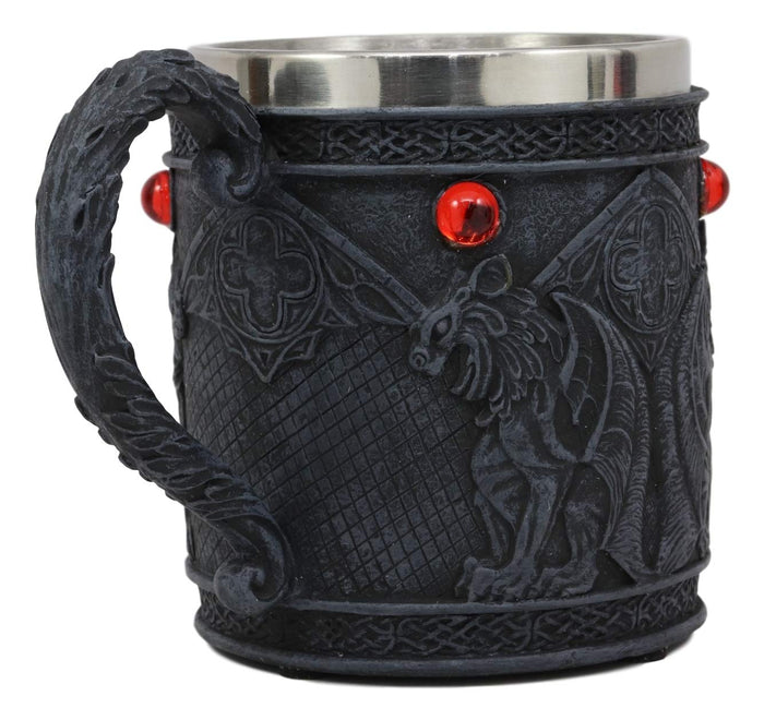 Ebros Gift Ebros Gothic Notre Dame Cathedral Guardian Winged Gargoyle Tankard Coffee Mug 14oz Capacity Gargoyles Tea Beverage Drinking Mug Cup Medieval Renaissance Decor