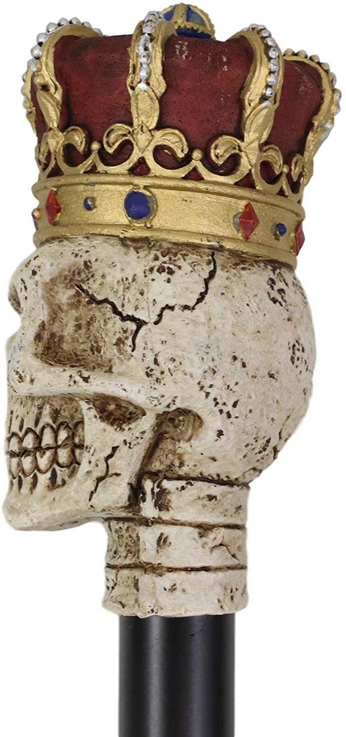 Ebros Gift Ebros Gothic Skull With Royal Regalia Crown Decorative Prop Walking Swagger Cane