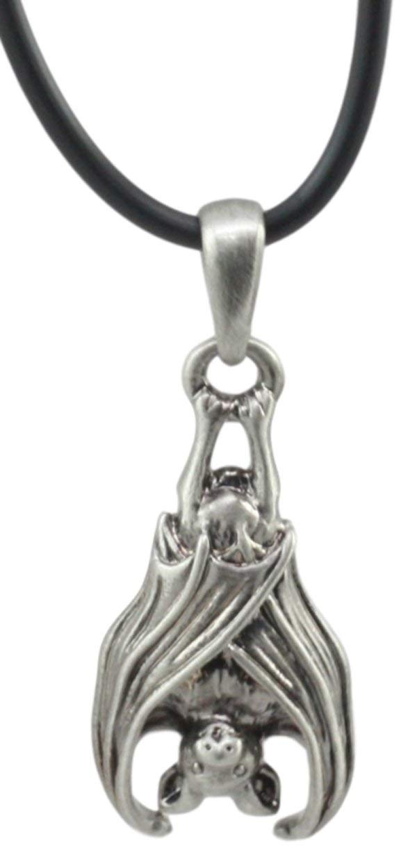 Ebros Gift Ebros Gothic Sleeping Vampire Bat Pendant Pewter Necklace Fantasy Terror Creature Of Darkness Jewelry Accessory