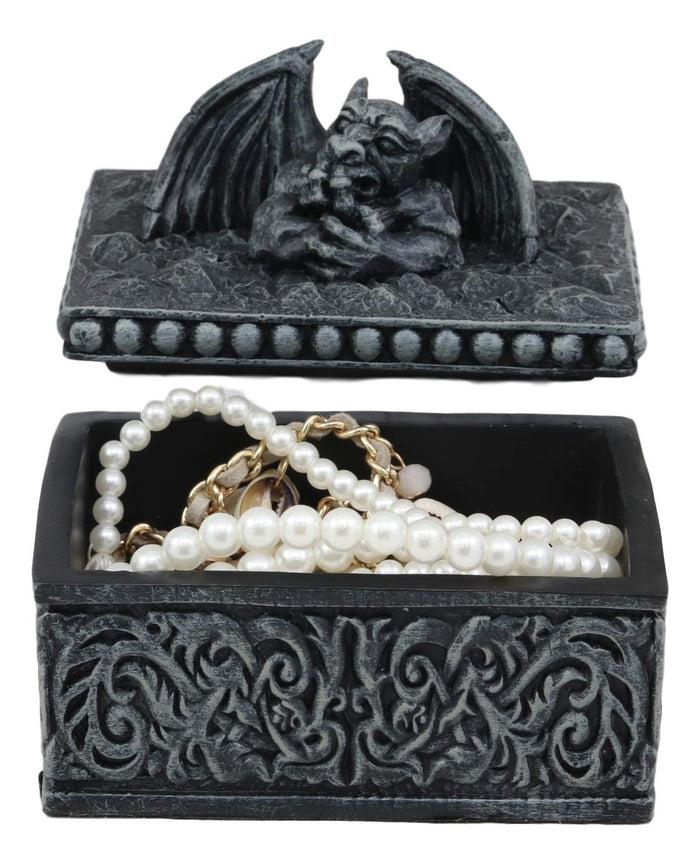 Ebros Gift Ebros Gothic Stone Trapped Le Penseur Thinker Gargoyles Notre Dame Jewelry Box