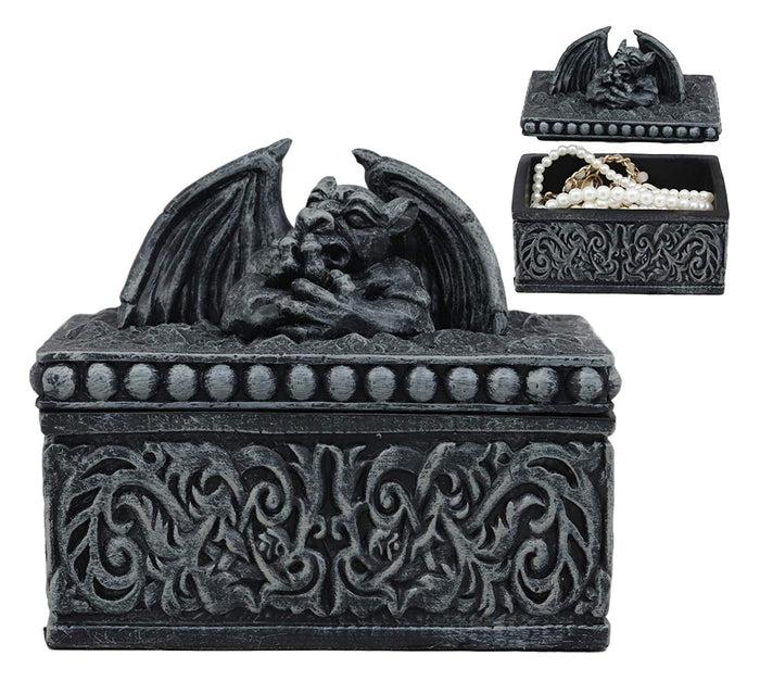 ebros gift Ebros Gothic Stone Trapped Le Penseur Thinker Gargoyles Notre Dame Jewelry Box