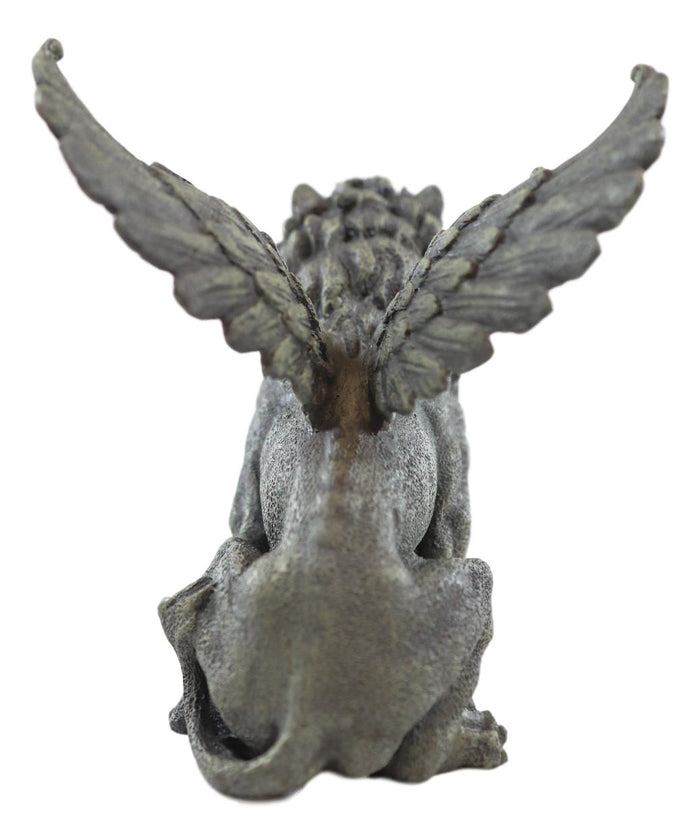 Ebros Gift Ebros Gothic Winged Aslan Roaring Lion Battle War Cry Gargoyle Figurine 7"H