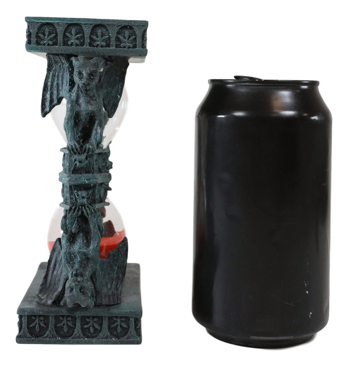 Ebros Gift Ebros Gothic Winged Stoic Gargoyle Pillars Rooftop Invertible Sand Timer Figurine