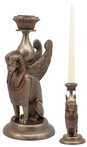 Ebros Gift Ebros Greco Egyptian Guardian Sphinx Or Androsphinx Candle Holder Figurine