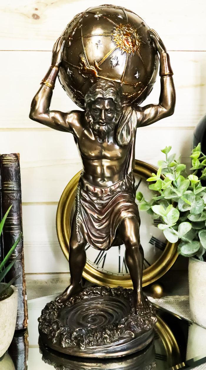 ebros gift Ebros Greek God Primordial Titan Atlas Holding The World Globe Statue 11.75"Tall
