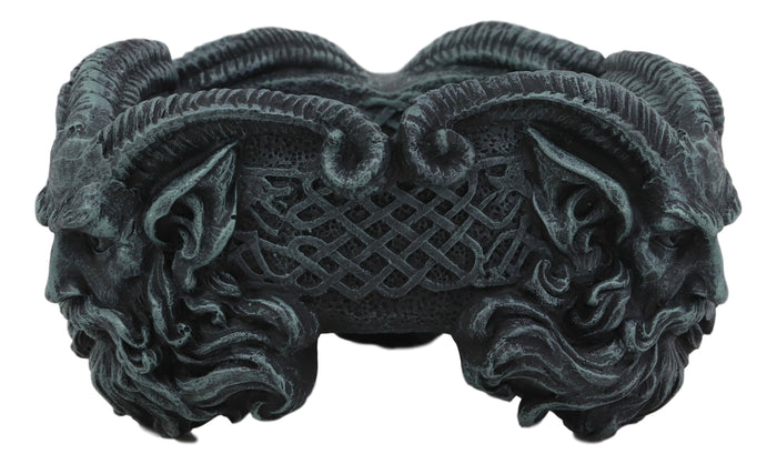 Ebros Gift Ebros Greek God Three Faces Of Pan Cigarette Ashtray With Celtic Knotwork Symbol