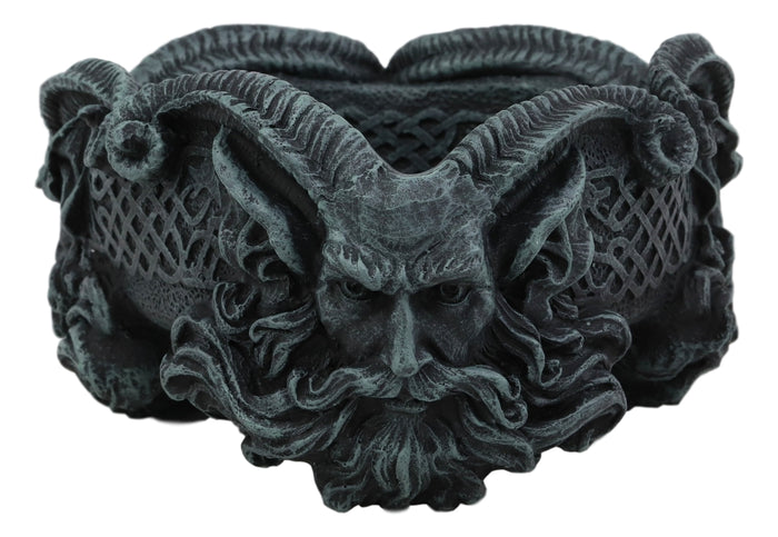 Ebros Gift Ebros Greek God Three Faces Of Pan Cigarette Ashtray With Celtic Knotwork Symbol