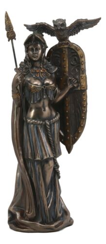 Ebros Gift Ebros Greek Goddess Athena Wearing Helmet With Spear Aegis Shield And Owl Statue Decor