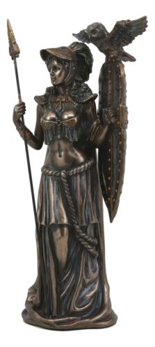 Ebros Gift Ebros Greek Goddess Athena Wearing Helmet With Spear Aegis Shield And Owl Statue Decor