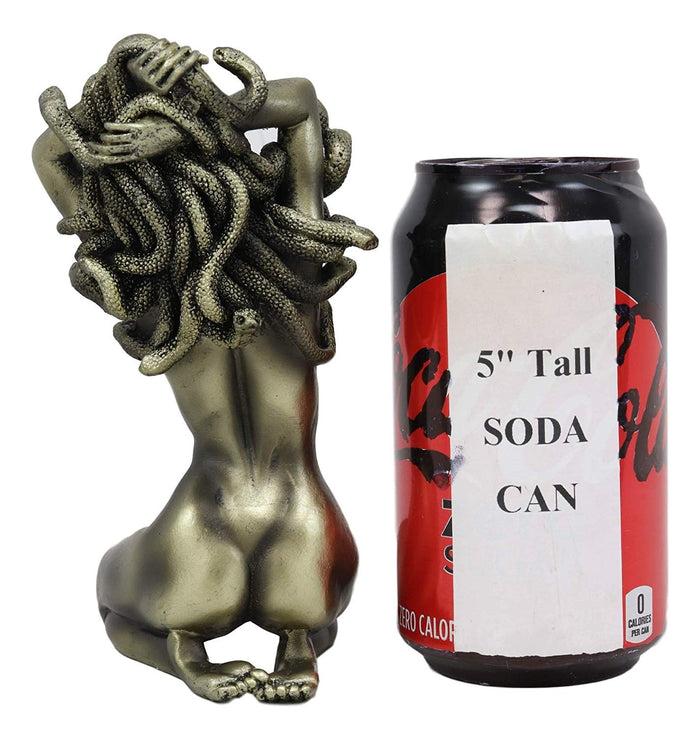 Ebros Gift Ebros Greek Goddess Kneeling Nude Seductive Medusa With Snake Hair Statue 6"Tall Decor