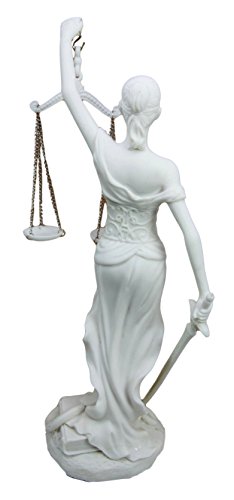 Ebros Gift Ebros Greek Goddess La Justica Statue Blind Lady Of Justice Holding Sword Of Judgement And Scales Decorative Figurine 10" H Roman Dike Decor Sculpture Gift For Lawyers Legal Professionals Home Office