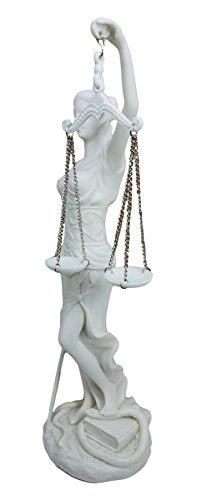 Ebros Gift Ebros Greek Goddess La Justica Statue Blind Lady Of Justice Holding Sword Of Judgement And Scales Decorative Figurine 10" H Roman Dike Decor Sculpture Gift For Lawyers Legal Professionals Home Office