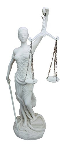 ebros gift Ebros Greek Goddess La Justica Statue Blind Lady of Justice Holding Sword of Judgement and Scales Decorative Figurine 10" H Roman Dike Decor Sculpture Gift for Lawyers Legal Professionals Home Office