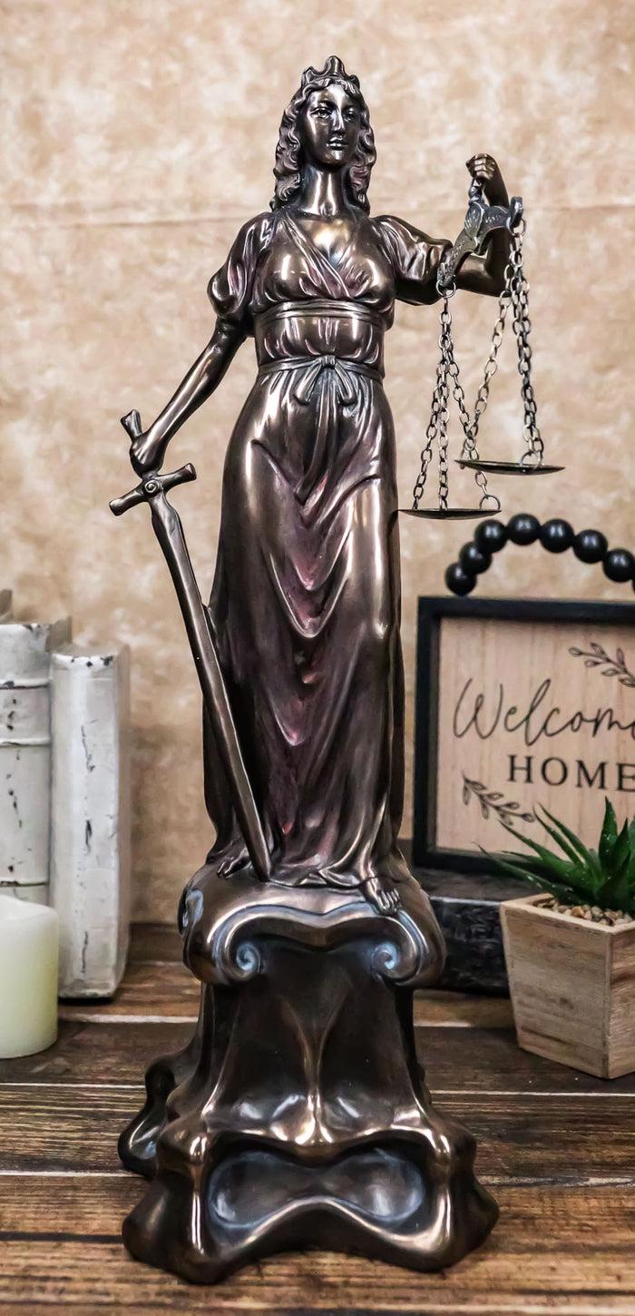 ebros gift Ebros Greek Goddess Lady of Justice Statue 16"H La Justicia Themis Dike Figurine Decor