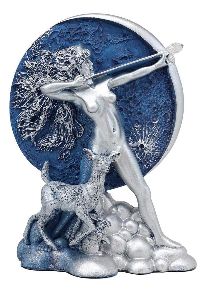 ebros gift Ebros Greek Goddess of The Hunt Moon Diana Drawing Bow and Arrow with Companion Deer Statue Oberon Zell Rendering of Artemis Sculpture 7.5" Tall Feminist Empowerment
