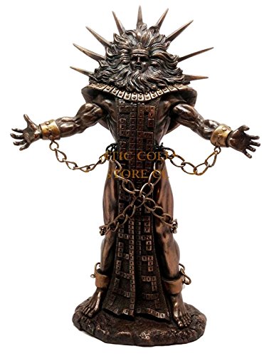 ebros gift Ebros Greek Primordial Titan Celestial Heavens Chained Hyperion Statue Father of Helios God of Light Sun Figurine 10"H